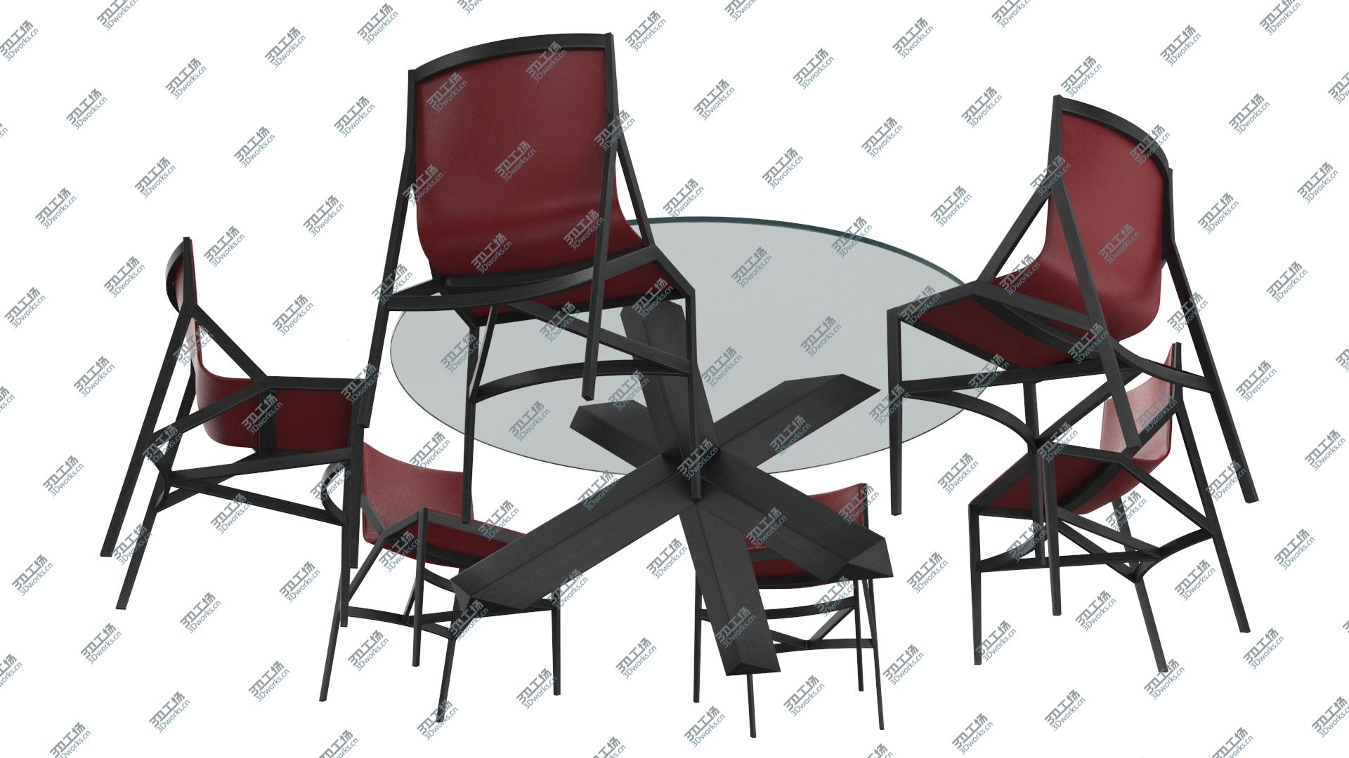images/goods_img/2021040233/3D Cassina Dining Table Chair Set Black Glass Red model/5.jpg